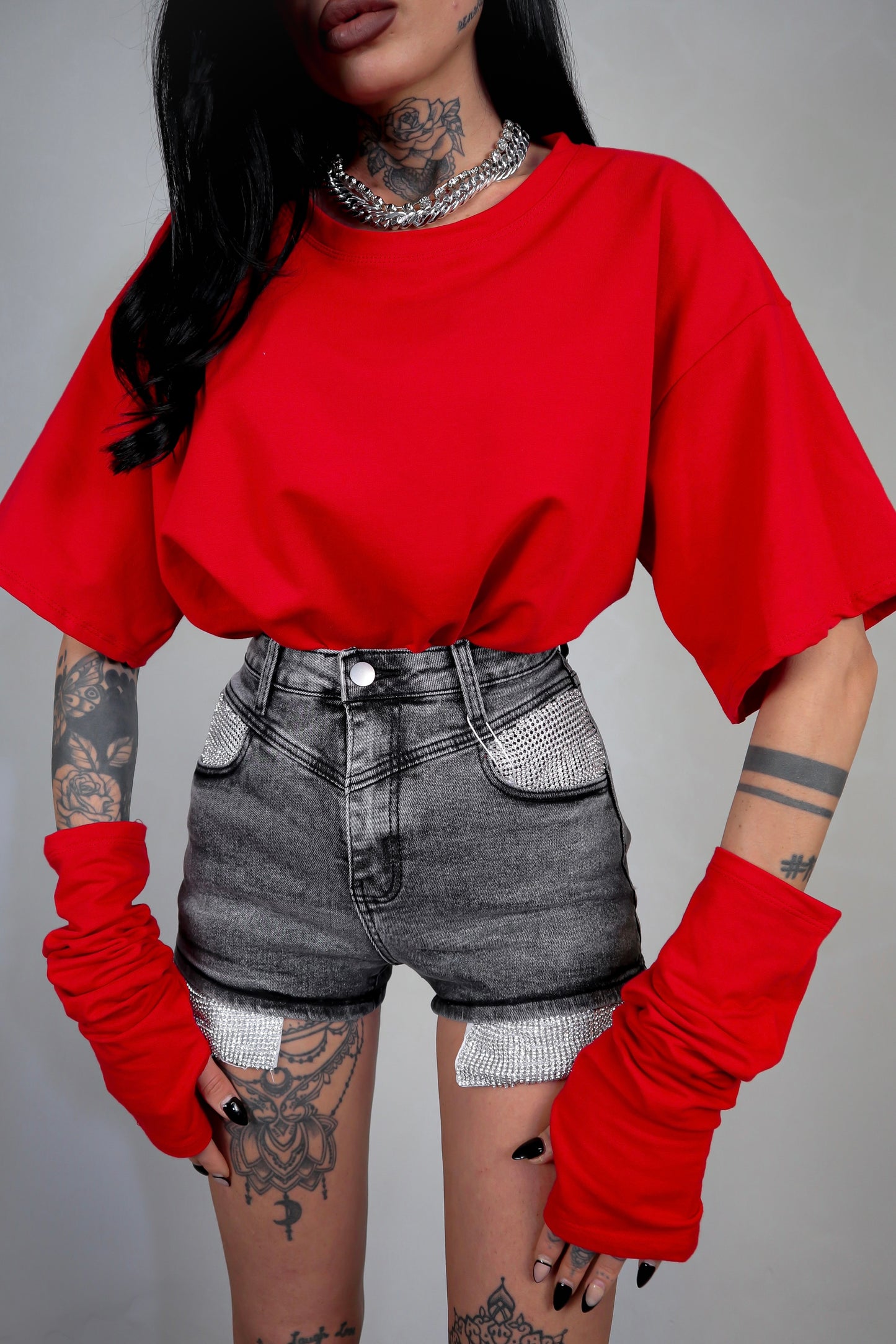 T-Shirt Manicotti - Rosso