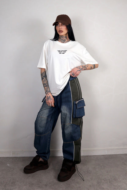 Pantalone Cargo Bicolor