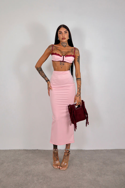 Completo Beverly - Rosa/bordeaux