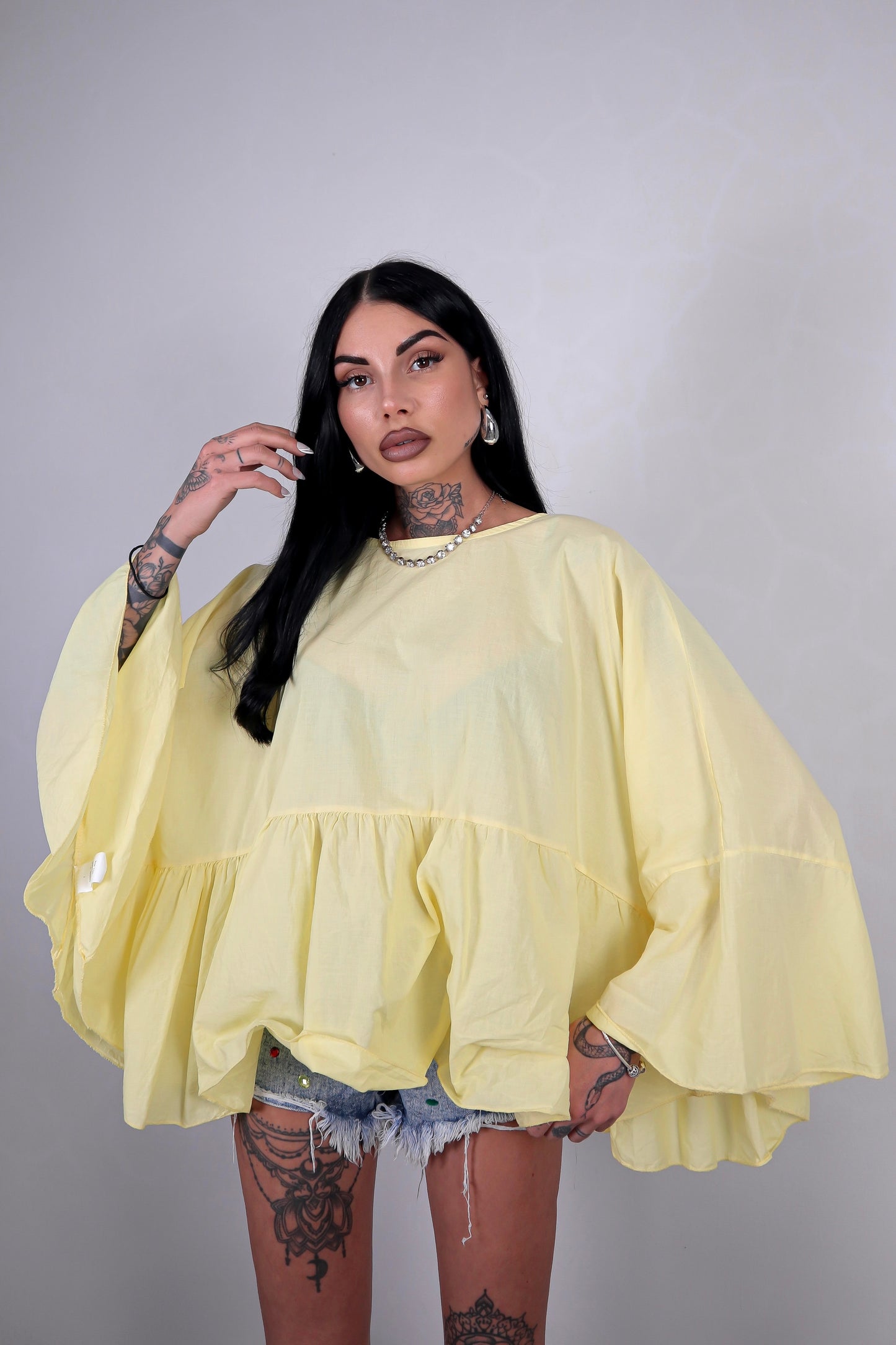 Blusa cotone Zahira - Giallo