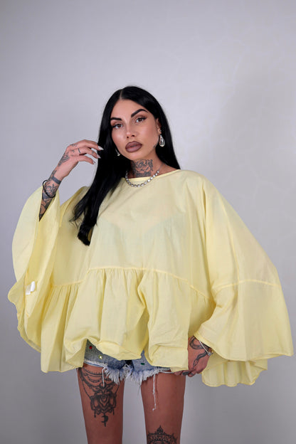 Blusa cotone Zahira - Giallo