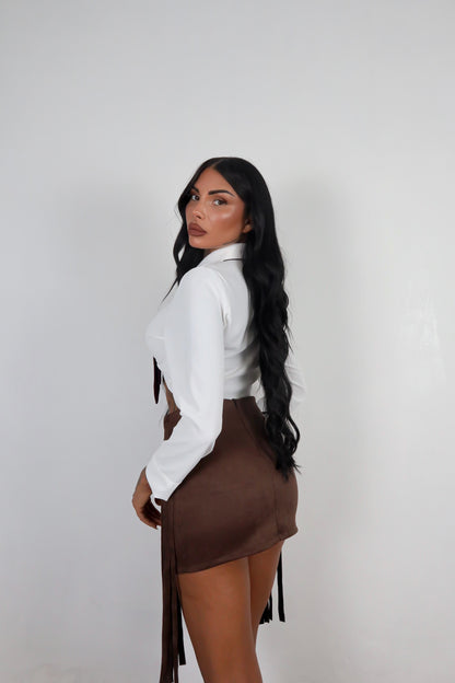 Camicia crop Cravatta