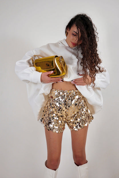 Shorts Paillettes - Oro