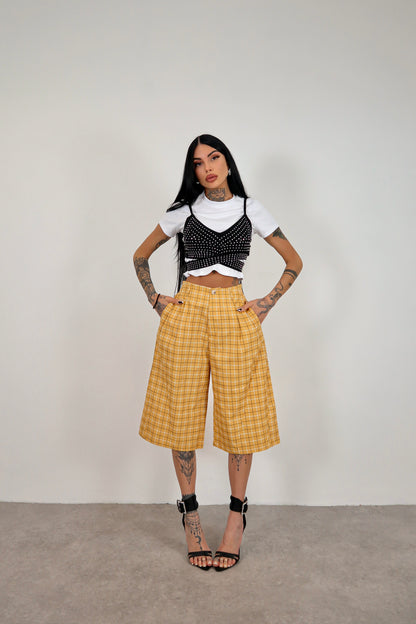Bermuda tartan Riley - Giallo senape