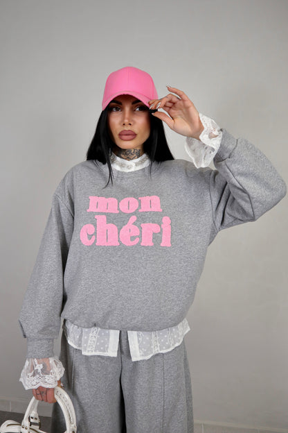 Felpa Mon Cheri - Grigio mi