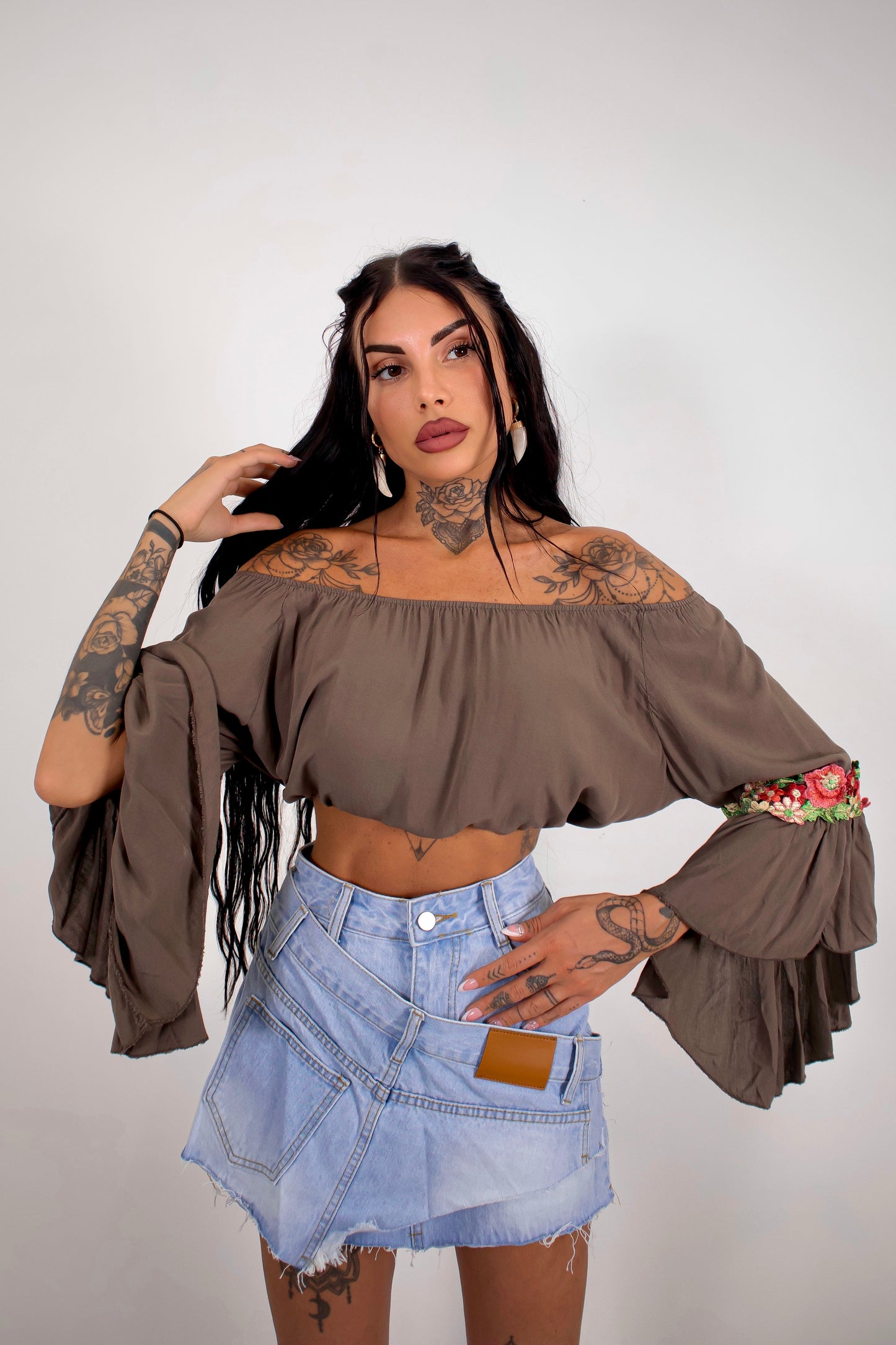 Blusa Violetta - Marrone