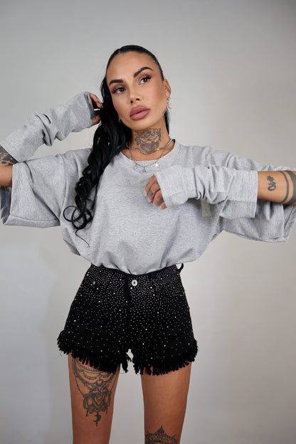T-Shirt Manicotti - Grigio