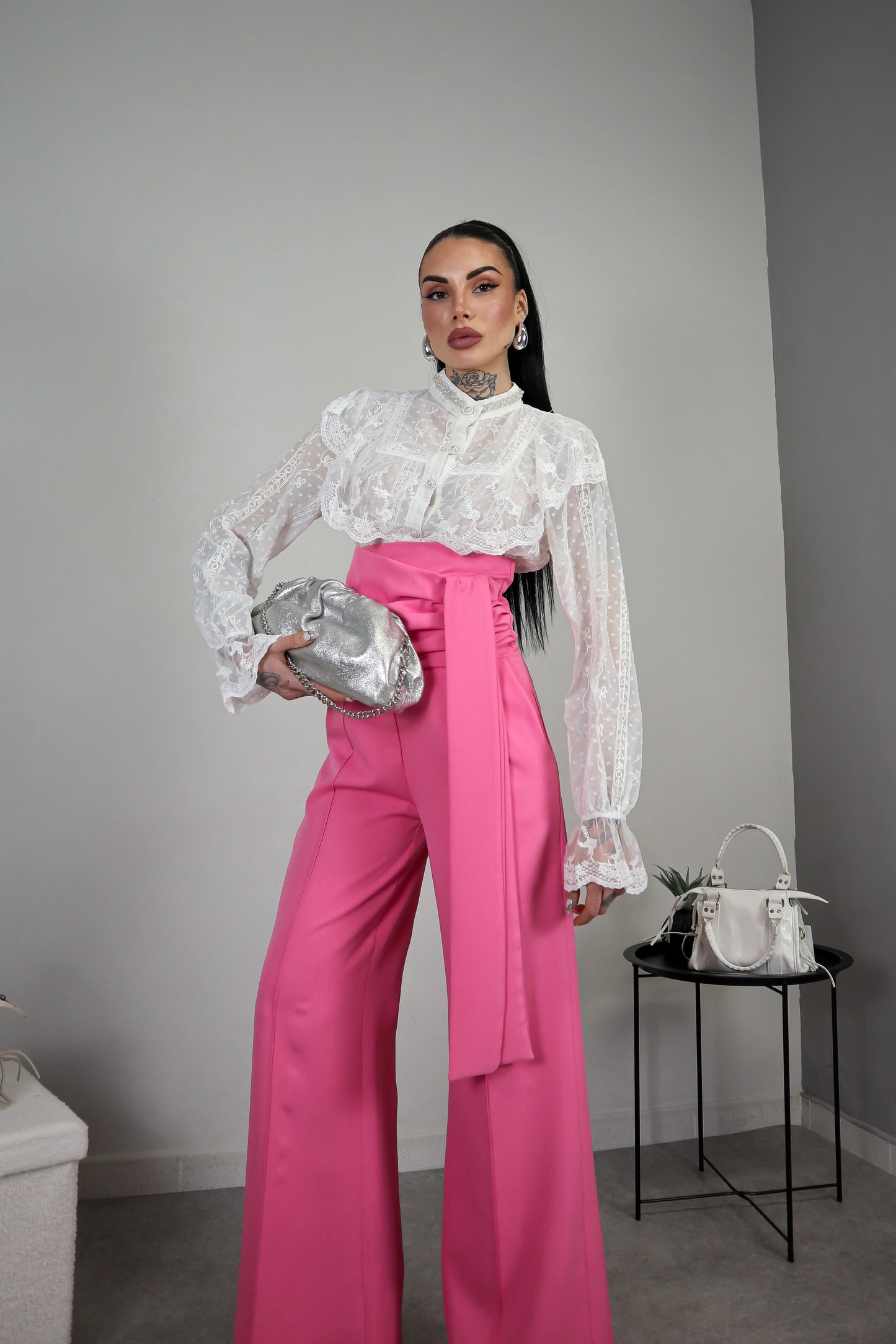 Pantalone Palazzo Jasmine - Rosa