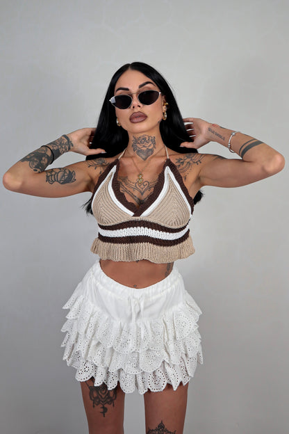 Top Crochet Selvy - Beige