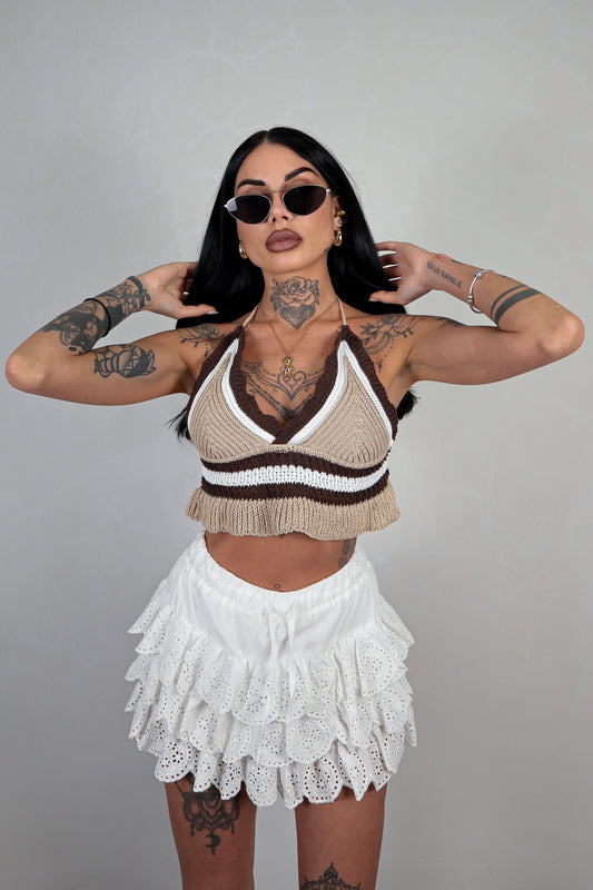 Top Crochet Selvy - Beige