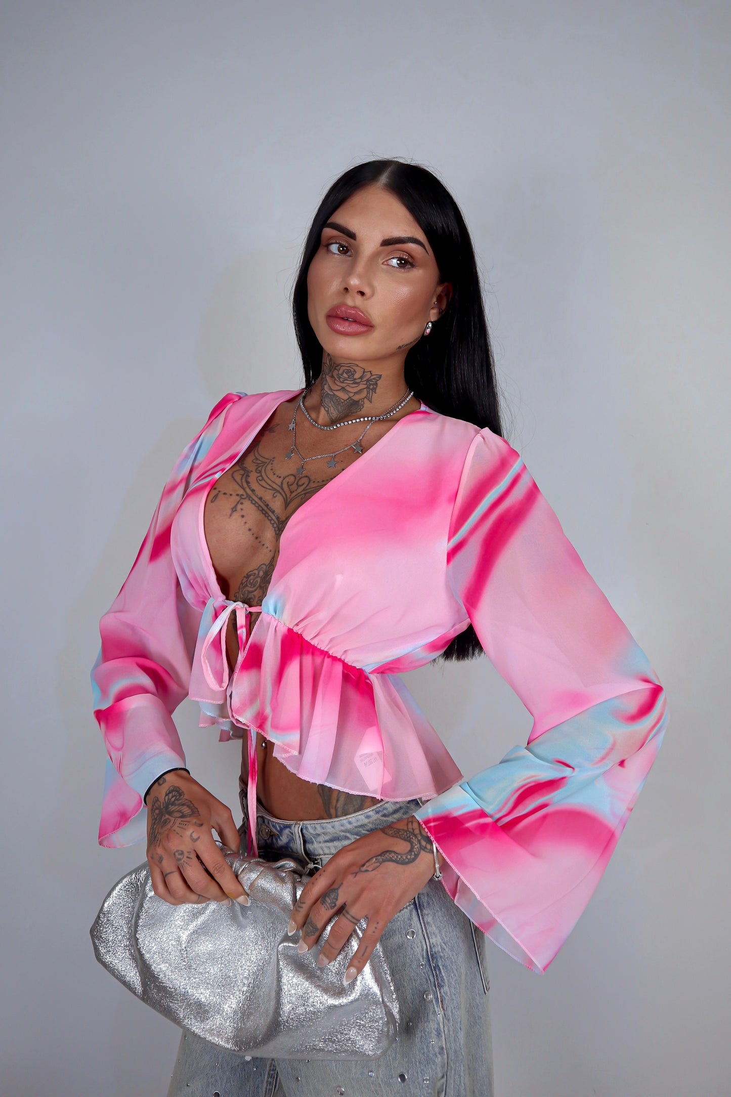 Blusa Antartide - Rosa&Celeste