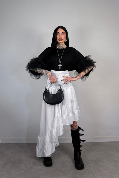 T-Shirt Oversize Fluffy - Nero