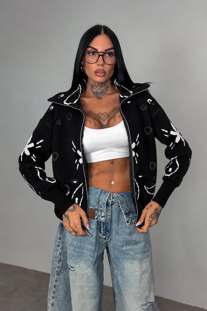 Cardigan Bandana - Nero