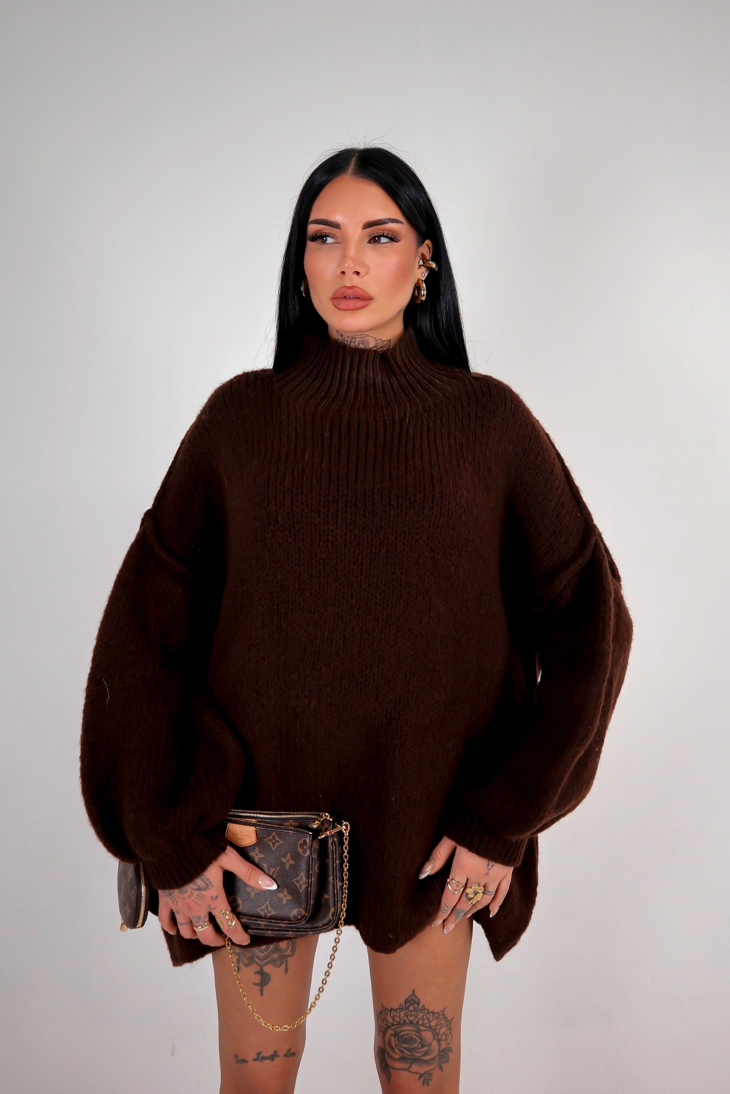 Maglione Maxi Ruby - Marrone