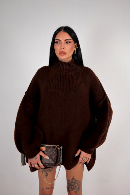 Maglione Maxi Ruby - Marrone