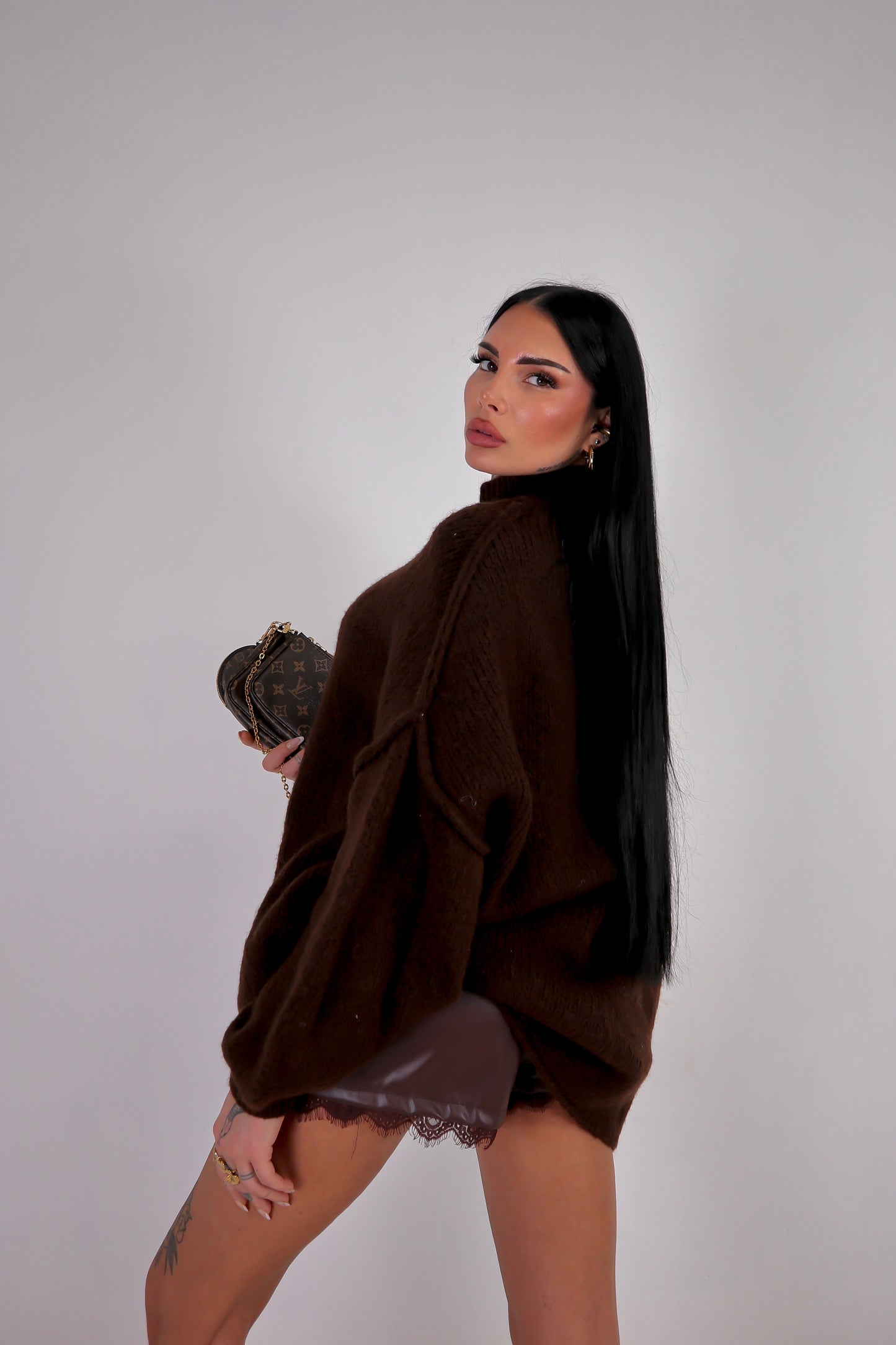 Maglione Maxi Ruby - Marrone