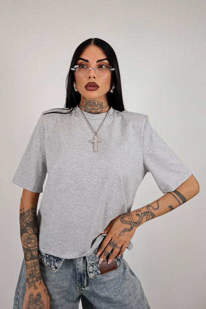 T-shirt Spalline - Grigio
