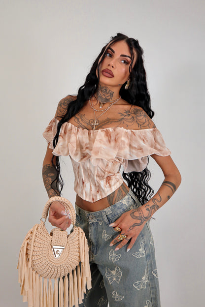 Top corsetto Boreale - Champagne