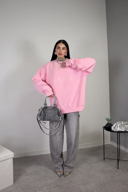 Felpa Unisex Oversize - Rosa