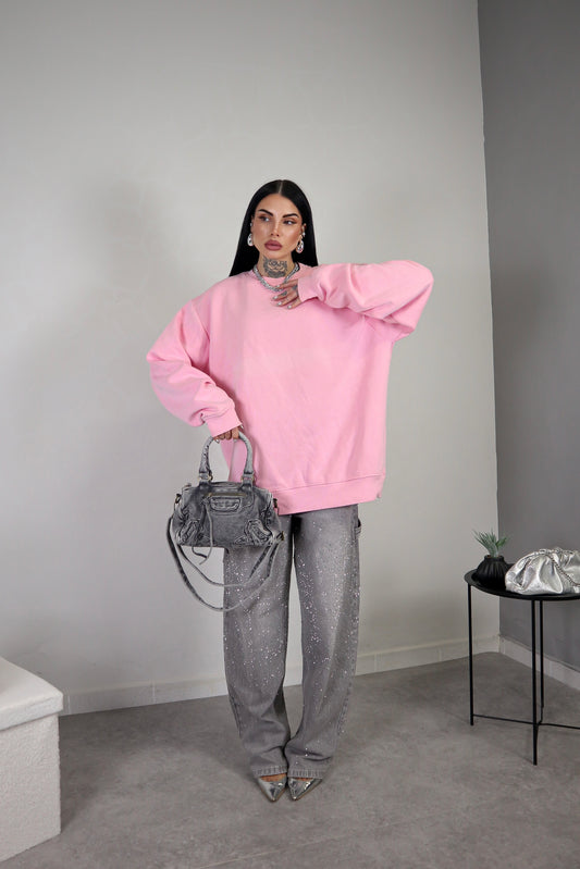 Felpa Unisex Oversize - Rosa