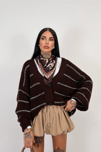 Cardigan over Brenda - Marrone
