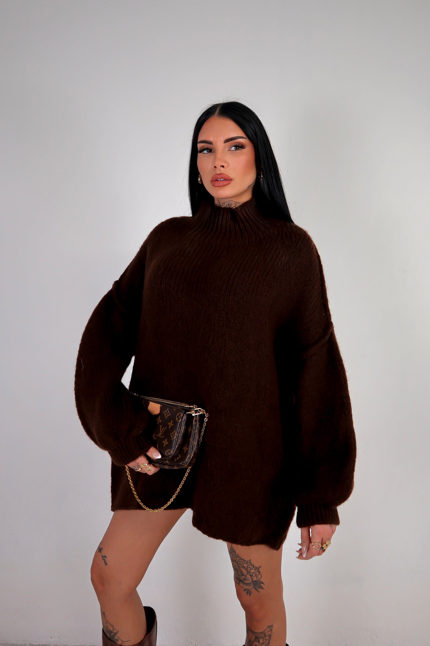 Maglione Maxi Ruby - Marrone