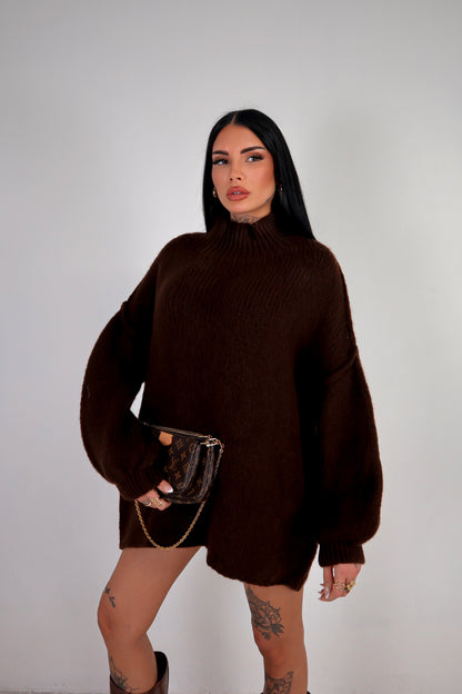 Maglione Maxi Ruby - Marrone