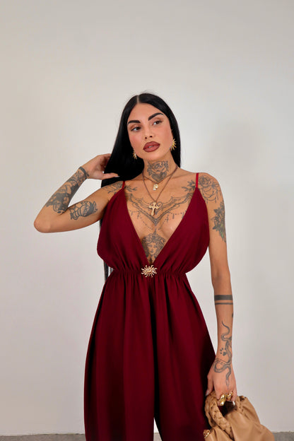 Tuta intera Sole - Bordeaux