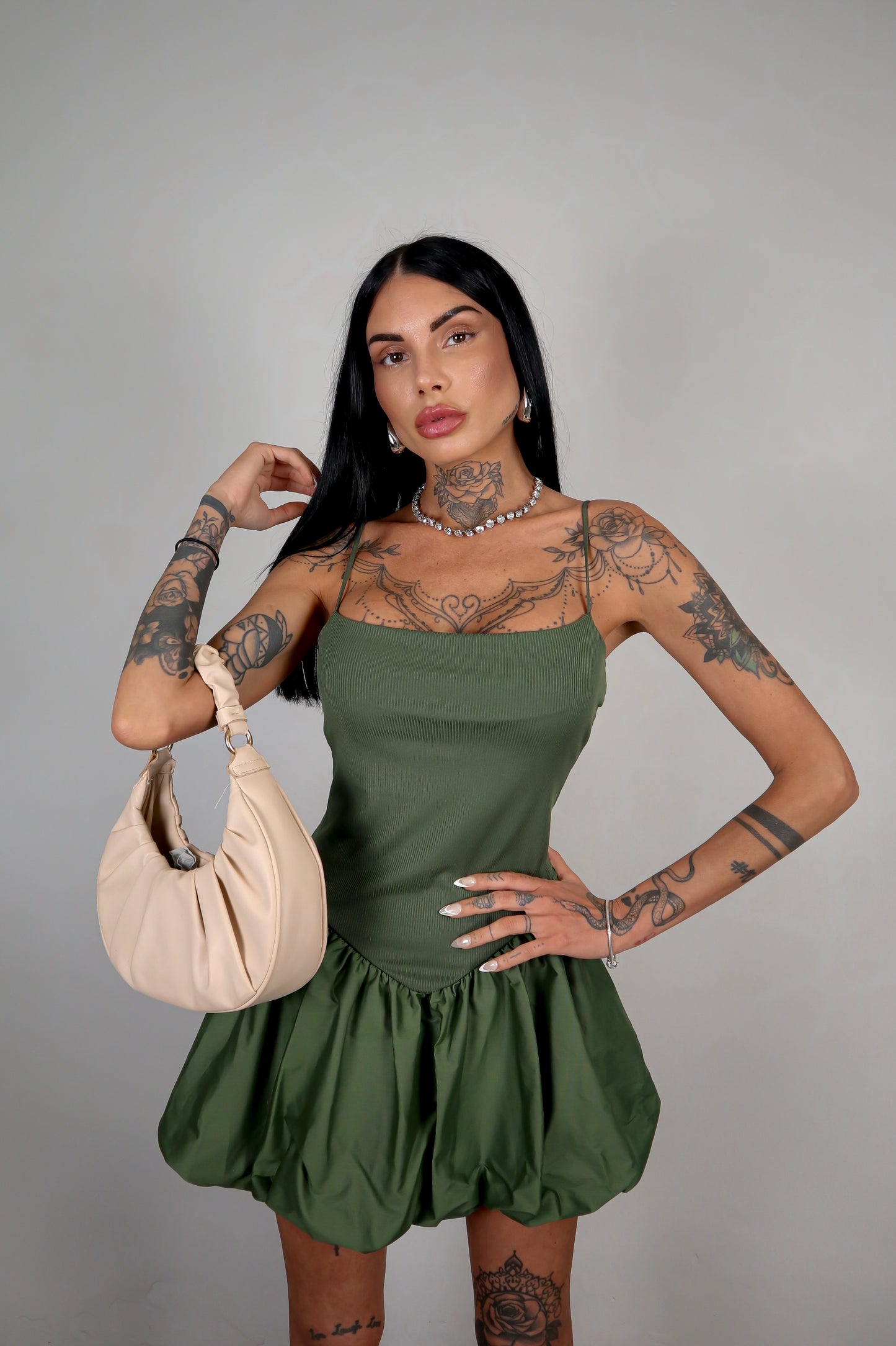 Abito Puffy - Verde