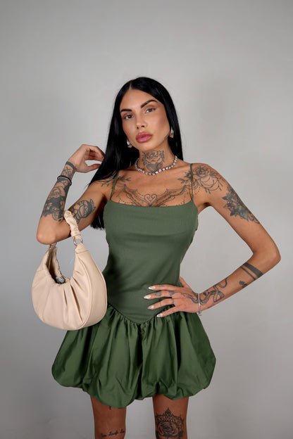 Abito Puffy - Verde