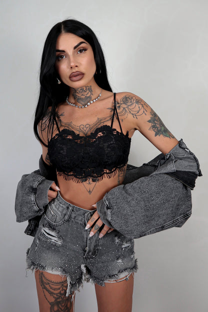 Top in pizzo Roxana - Nero