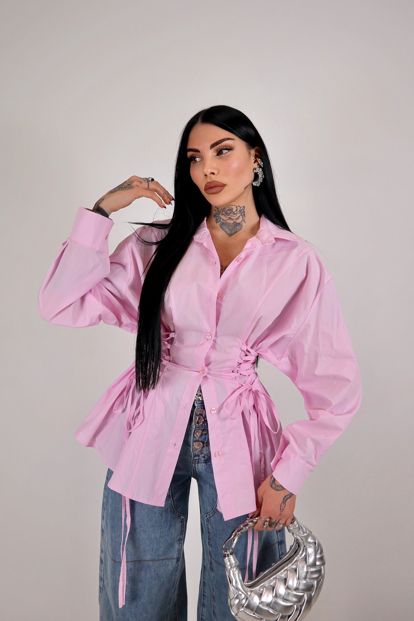 Camicia Stringhe - Rosa