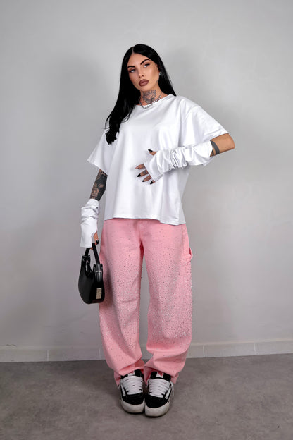 T-Shirt Manicotti - Bianco