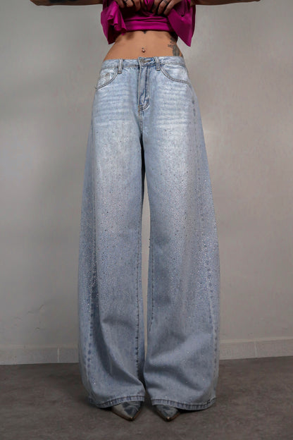 Jeans wide leg Brillo - Denim
