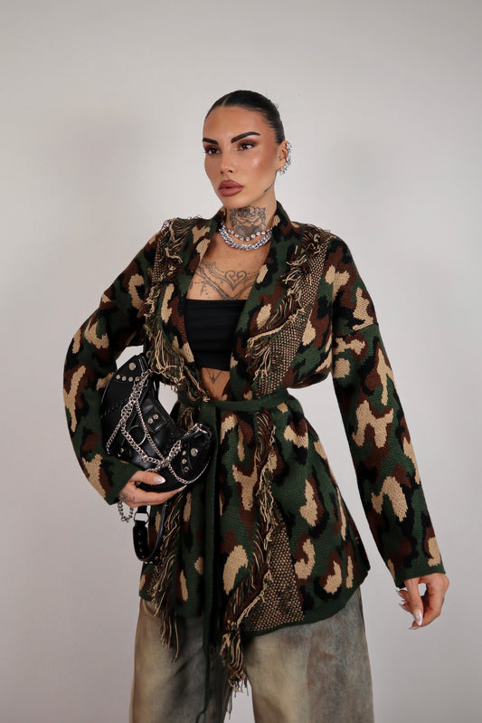 Cardigan Perù - Militare