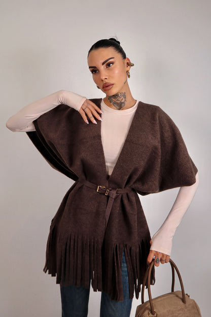 Poncho Indian - Marrone