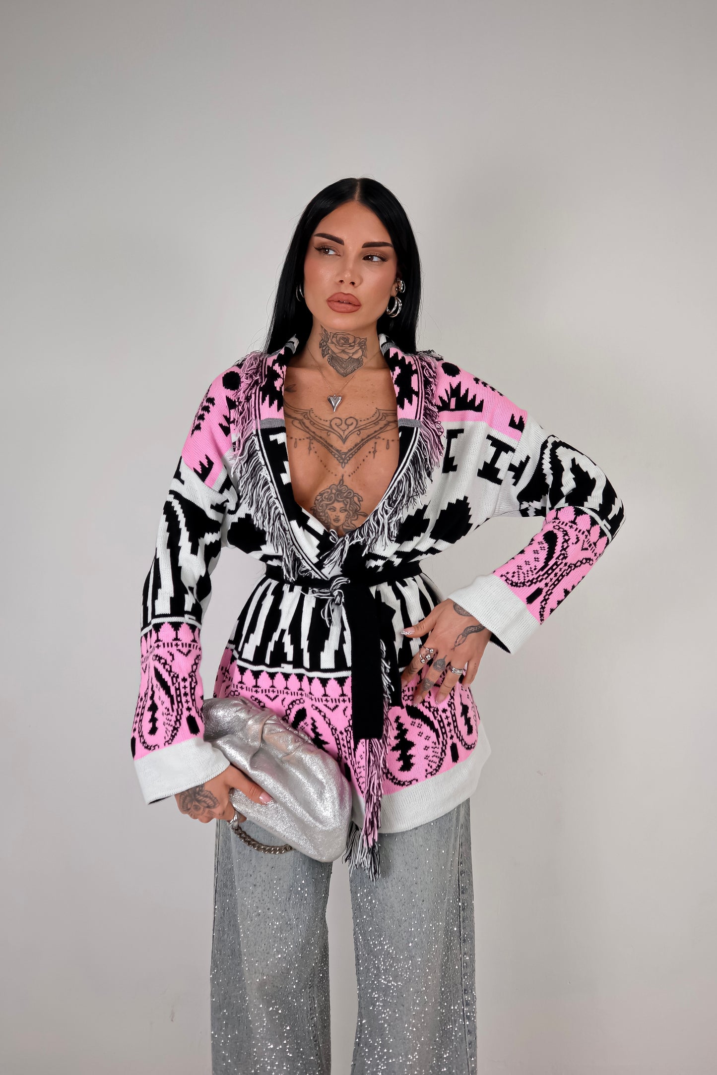 Cardigan Perù - Rosa