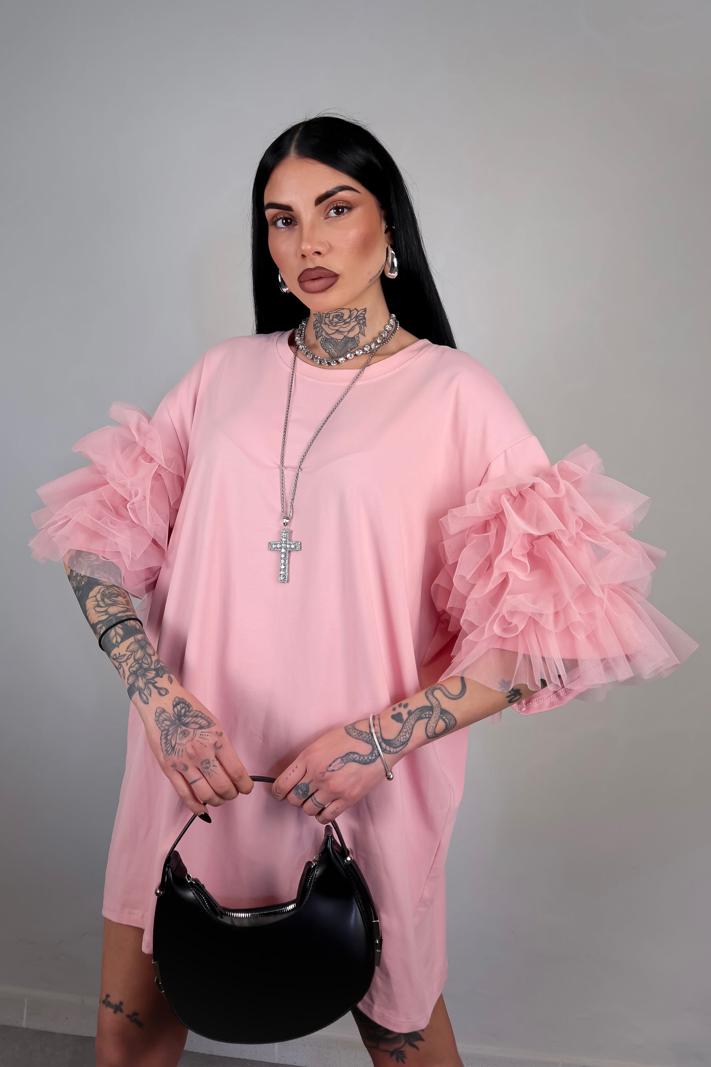 T-Shirt Oversize Fluffy - Rosa