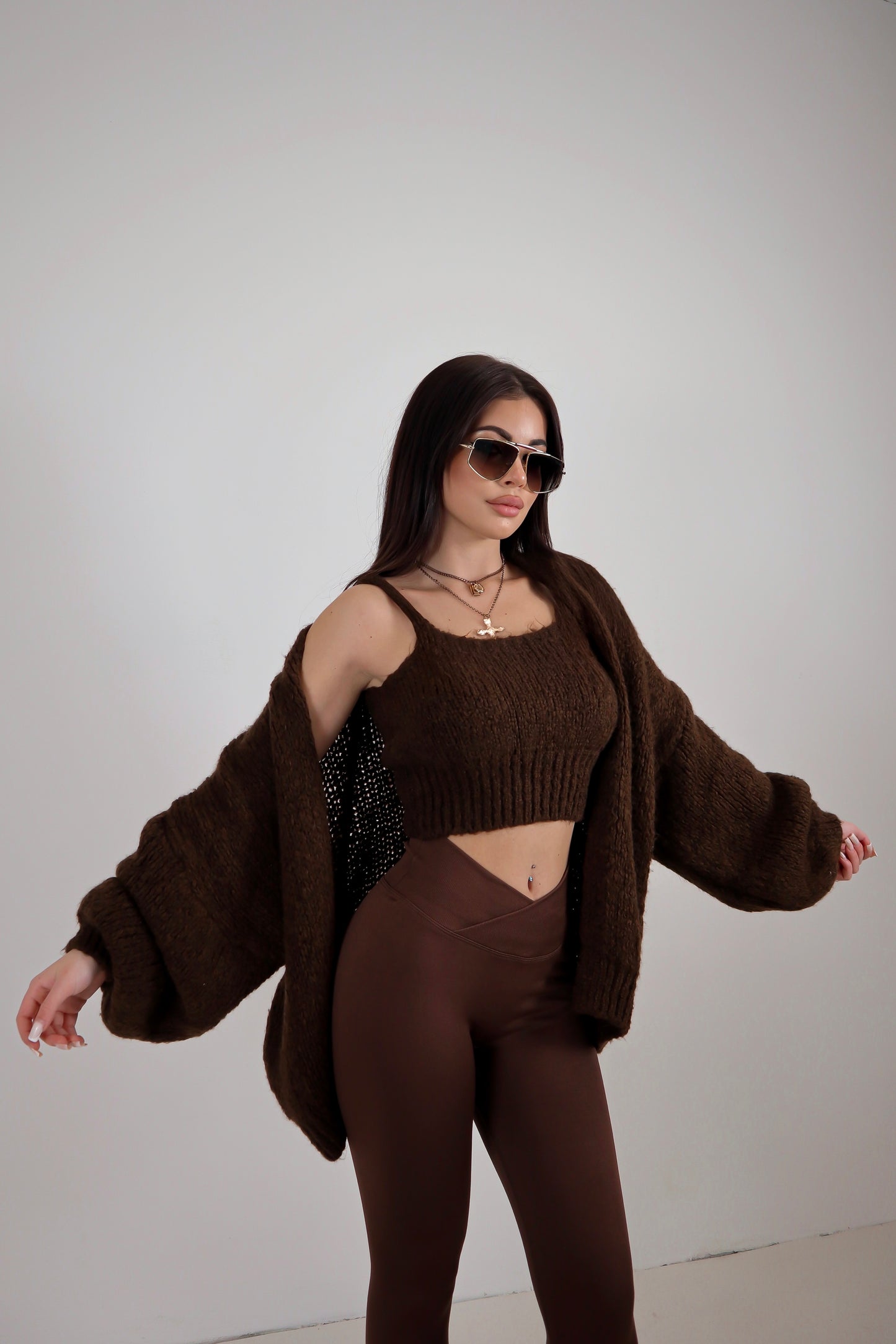 Set Cardigan Judy - Marrone