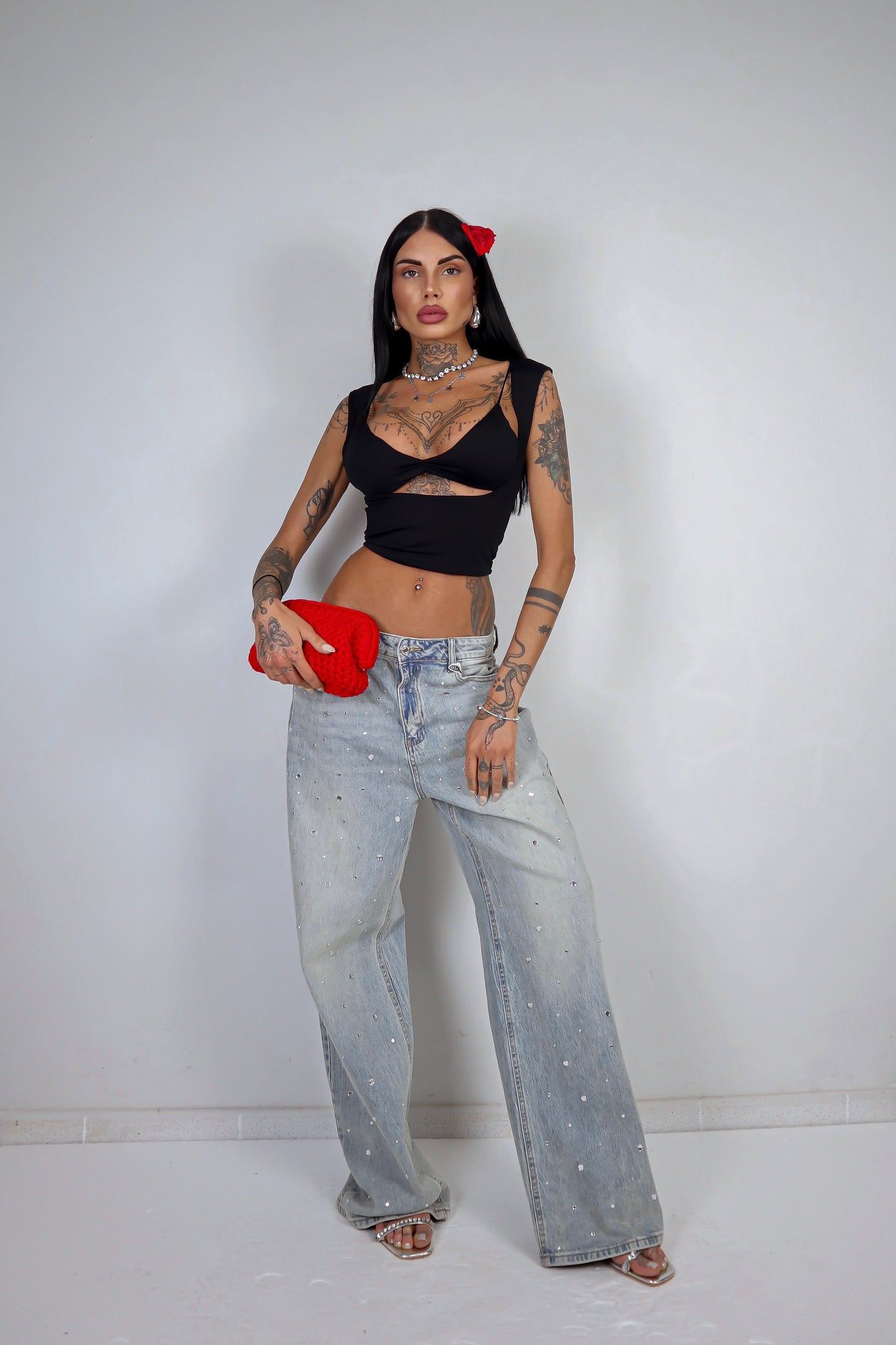 Crop Top Nausika - Nero