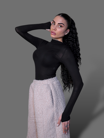 Body Velato Guantino - Nero