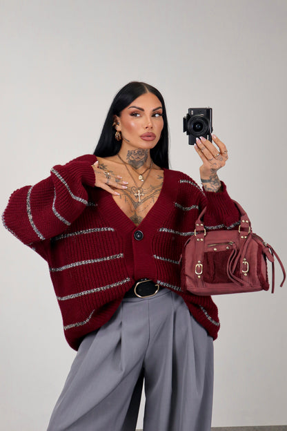 Cardigan over Brenda - Bordeaux