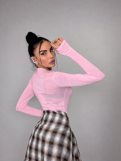 Body Velato Guantino - Rosa
