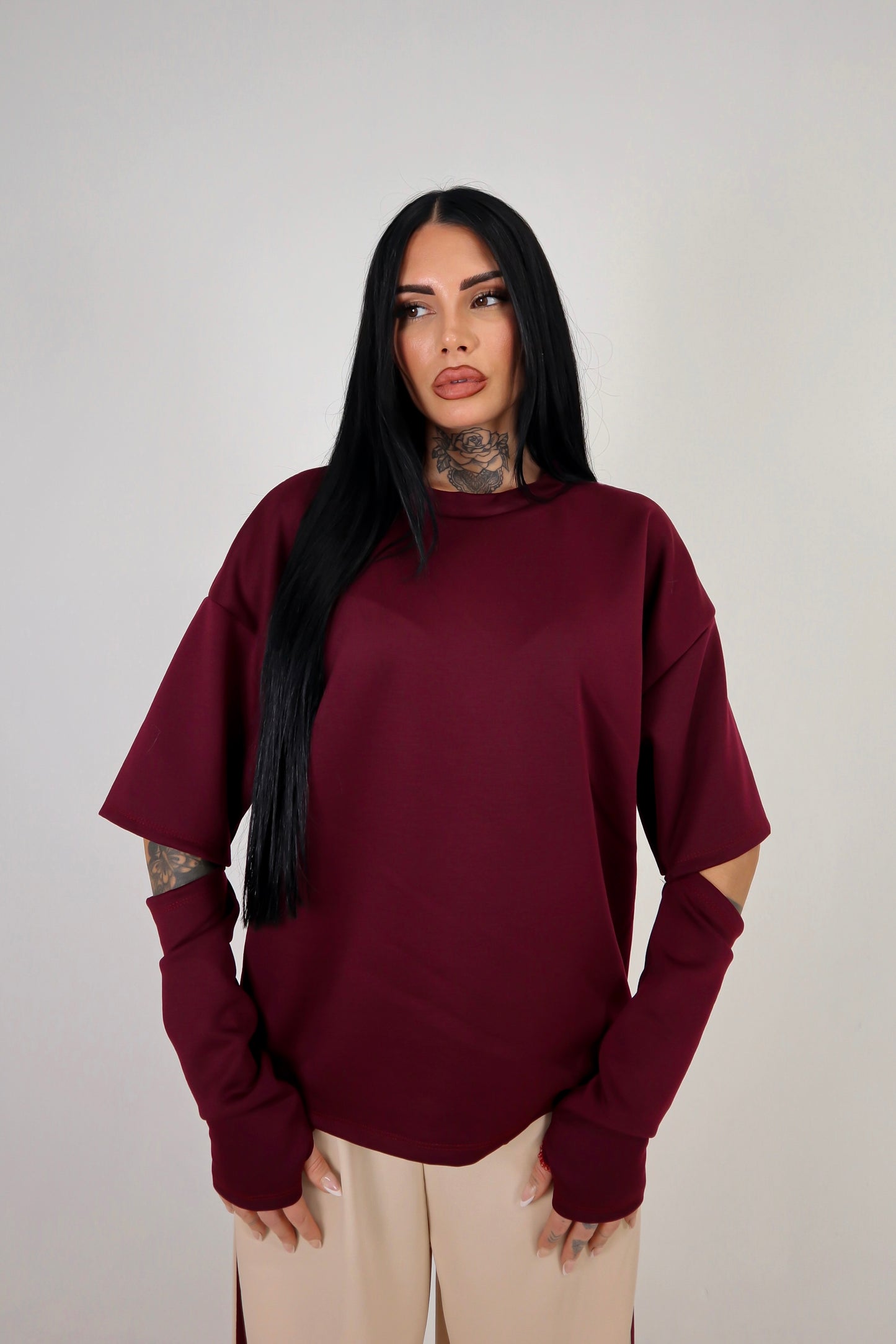 Maglia Cut - Bordeaux