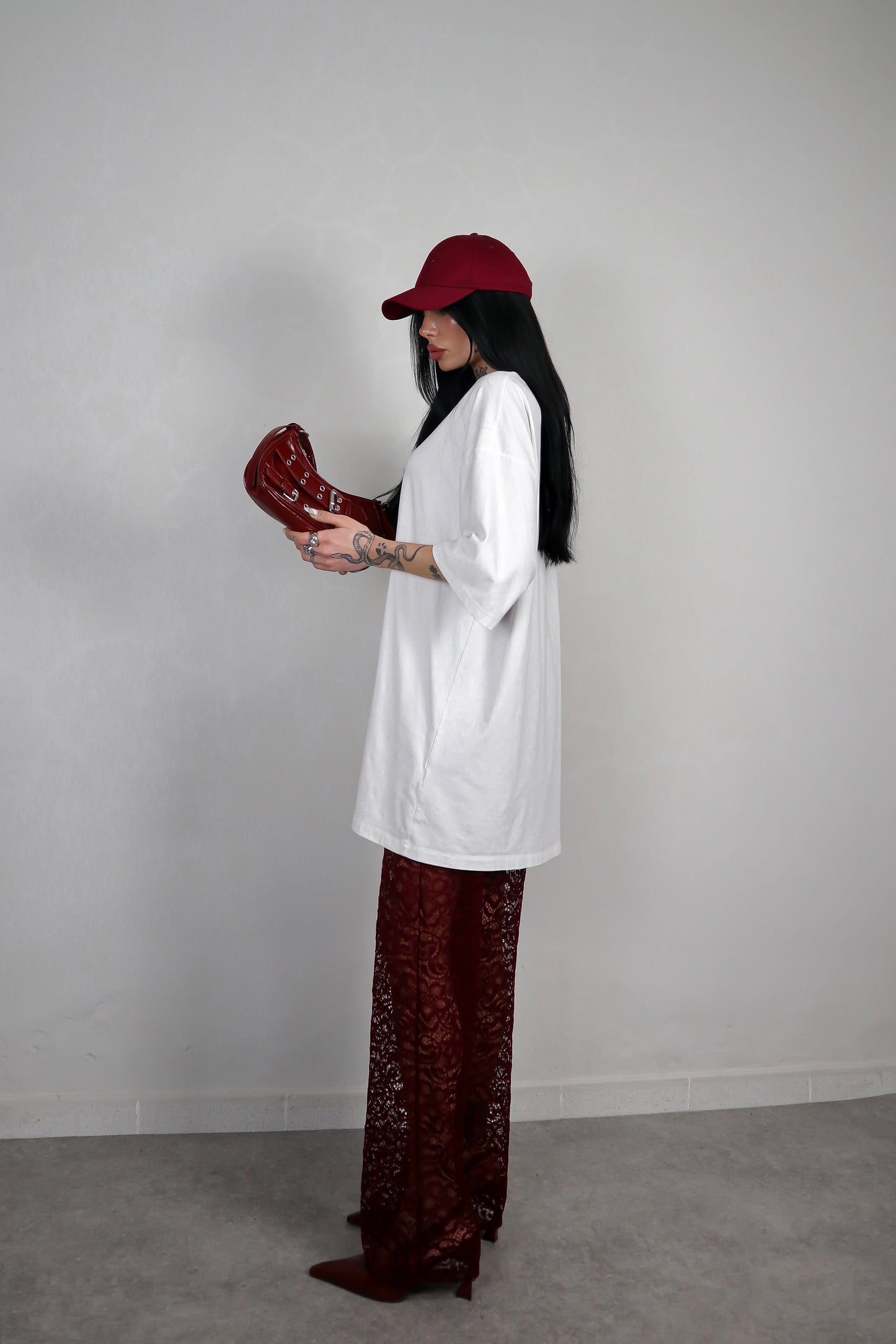 Pantalone Pizzo Morbido - Bordeaux
