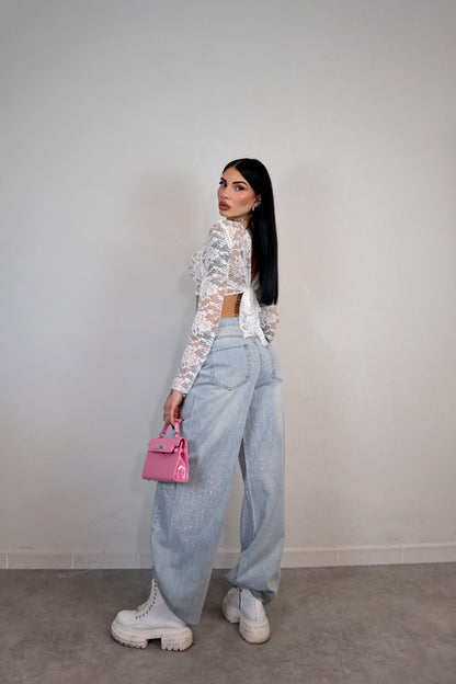 Jeans wide leg Brillo - Denim