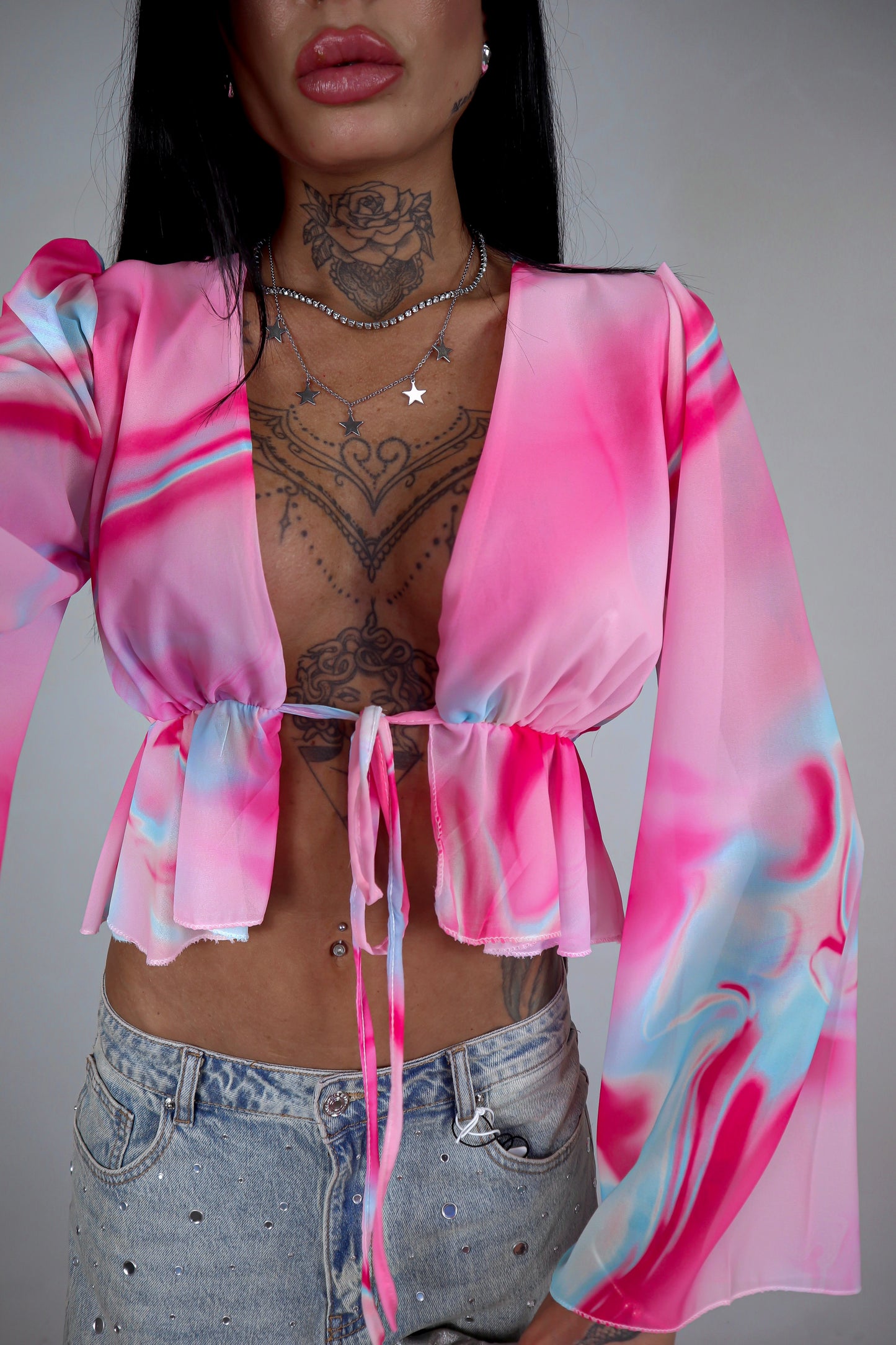 Blusa Antartide - Rosa&Celeste