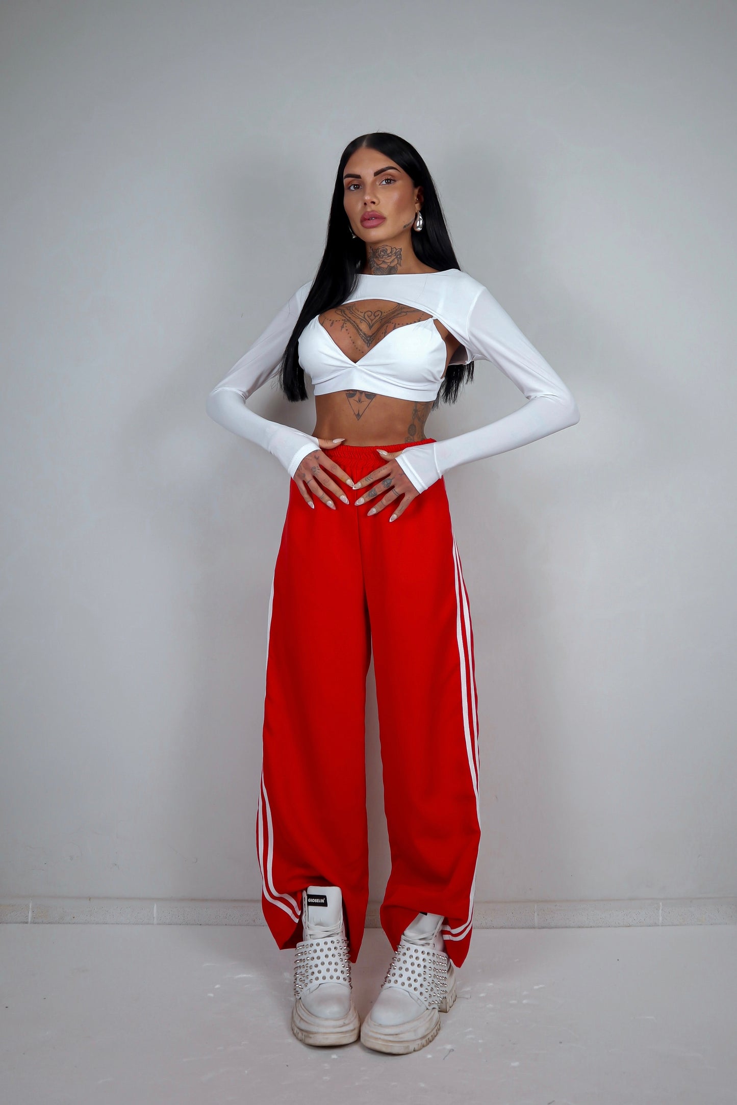 Pantalone Stripes - Rosso