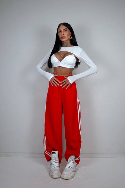Pantalone Stripes - Rosso
