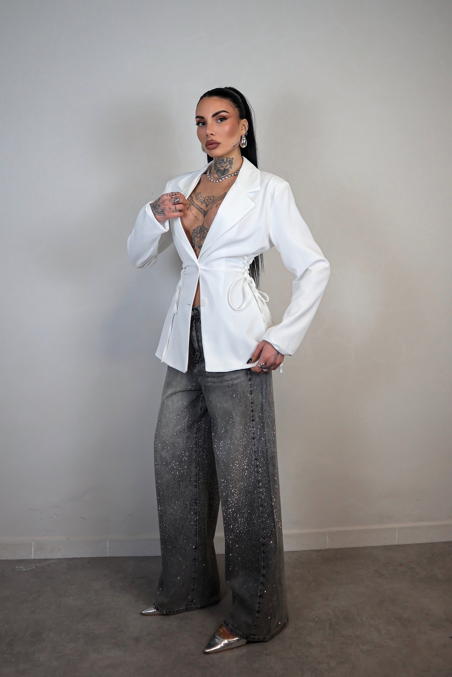 Blazer Stringhe - Bianco